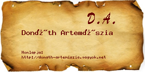 Donáth Artemíszia névjegykártya